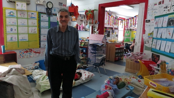 Howard Milbert, the director of the Ossining Children's Center, in a classroom at the OCC.