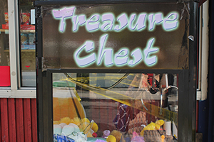 The Treasure Chest game outside the Mid-wood Deli helps bring in revenue.