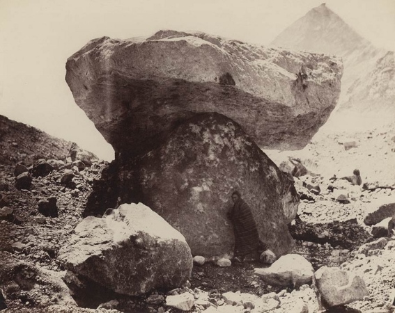 "Rock on a Pedestal of Ice," Tibet, ca. 1864, Phillip H. Edgerton.