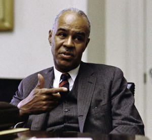 Roy Wilkins at the White House, 1968.