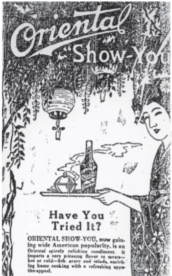 Advertisement for Oriental “Show-You” (Shurtleff and Aoyagi, p. 15)