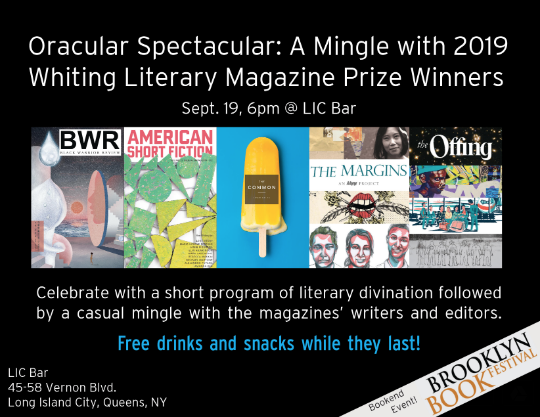 A Mingle with 2019 Whiting Literary Magazine Prize Winners