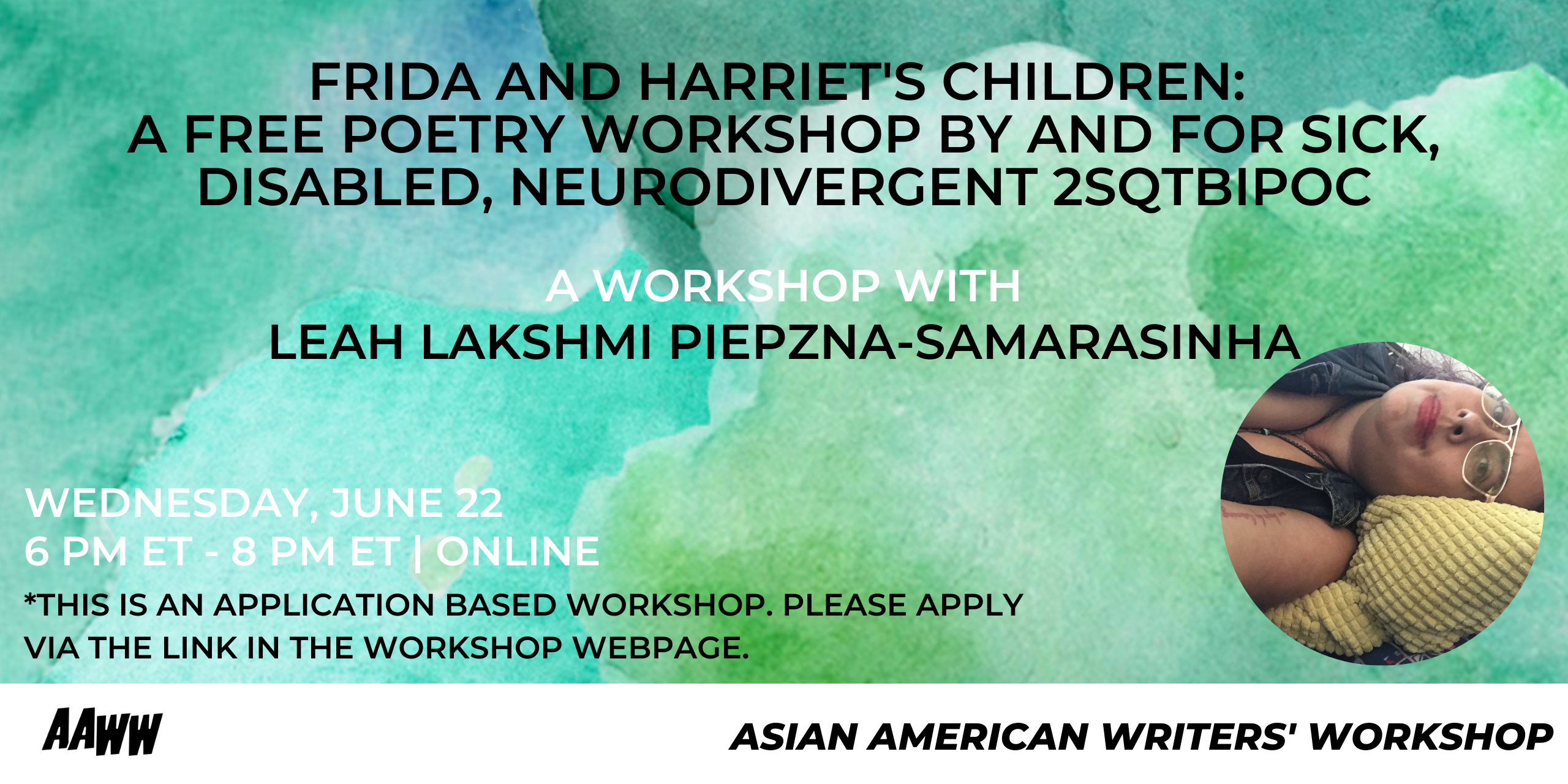 [VIRTUAL] WORKSHOP: Frida and Harriet's Children: A Free Poetry Workshop by and for Sick, Disabled, Deaf and Neurodivergent 2SQTBIPOC