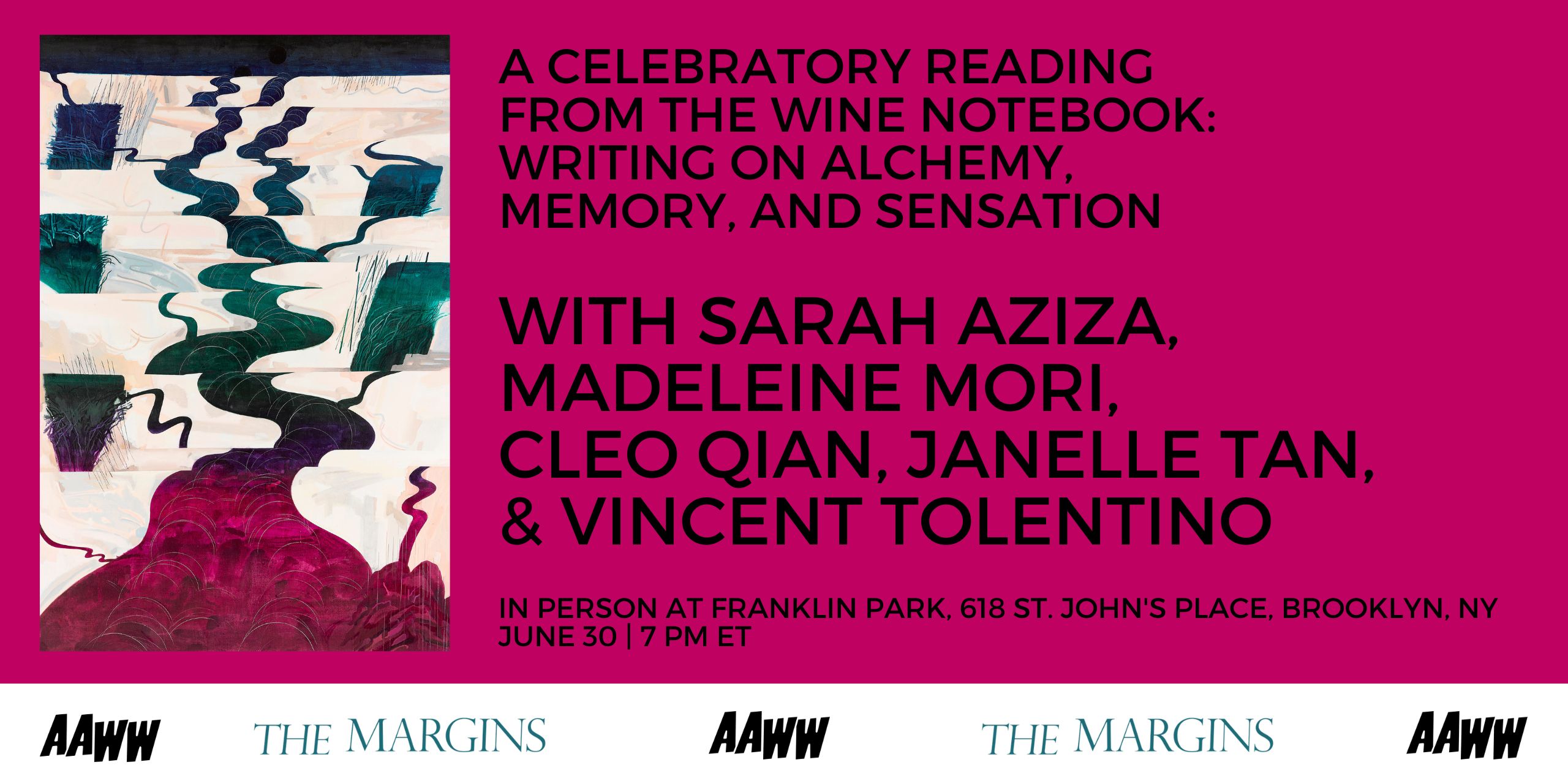 [LIVE] A Celebratory Reading from the Wine Notebook: Writing on Alchemy, Memory, and Sensation