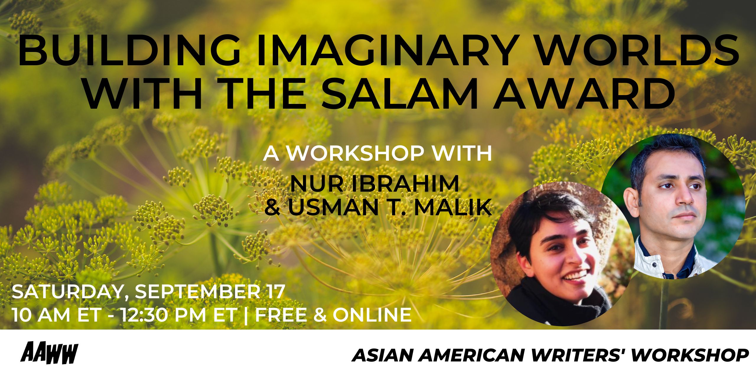 [VIRTUAL] Workshop: Building Imaginary Worlds with the Salam Award with Nur Ibrahim and Usman T. Malik