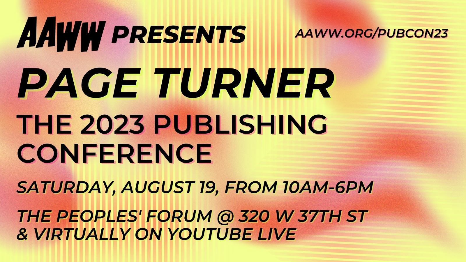 PAGE TURNER 2023: The AAWW Publishing Conference