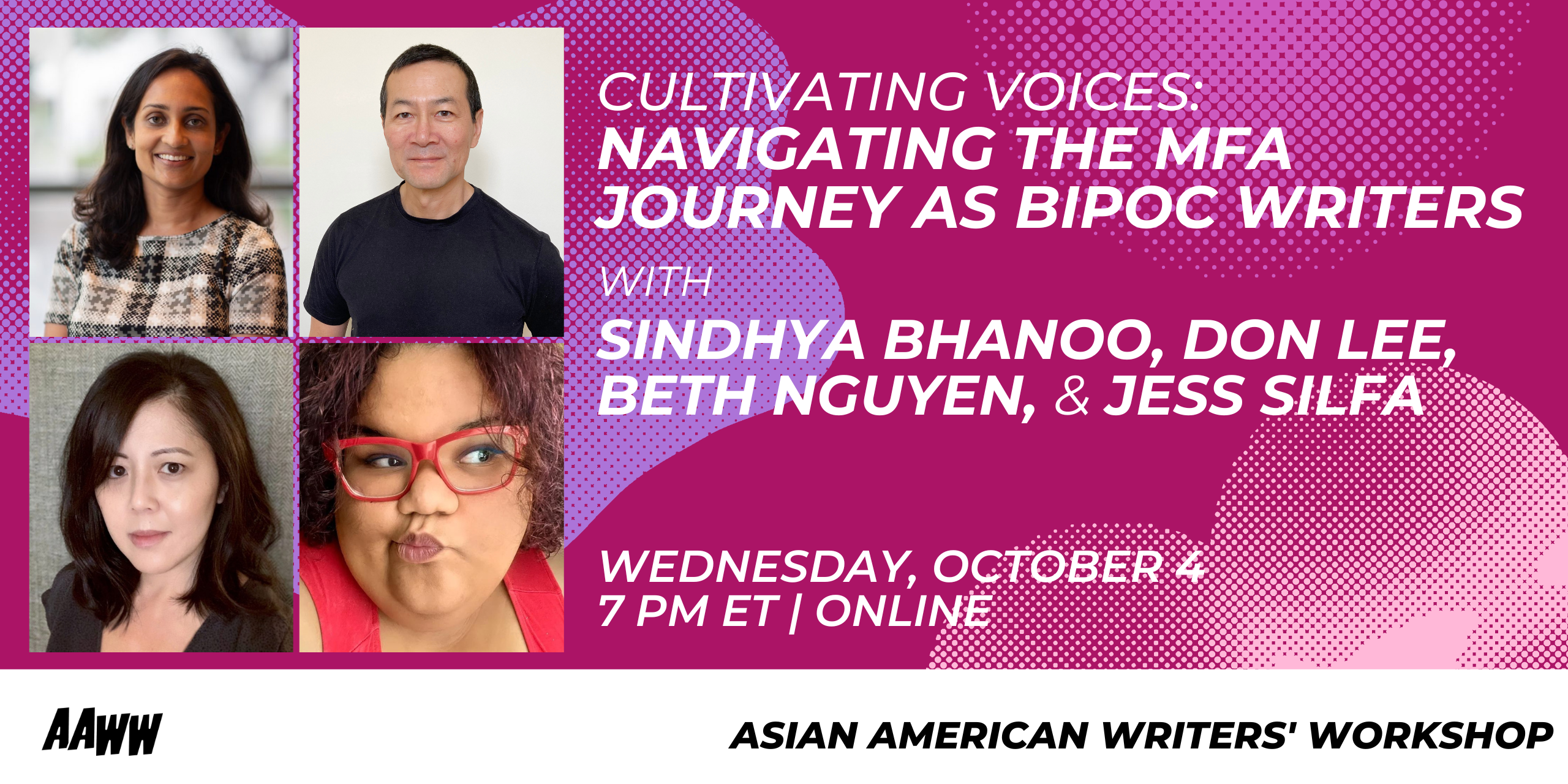 [VIRTUAL] Cultivating Voices: Navigating the MFA Journey as BIPOC Writers