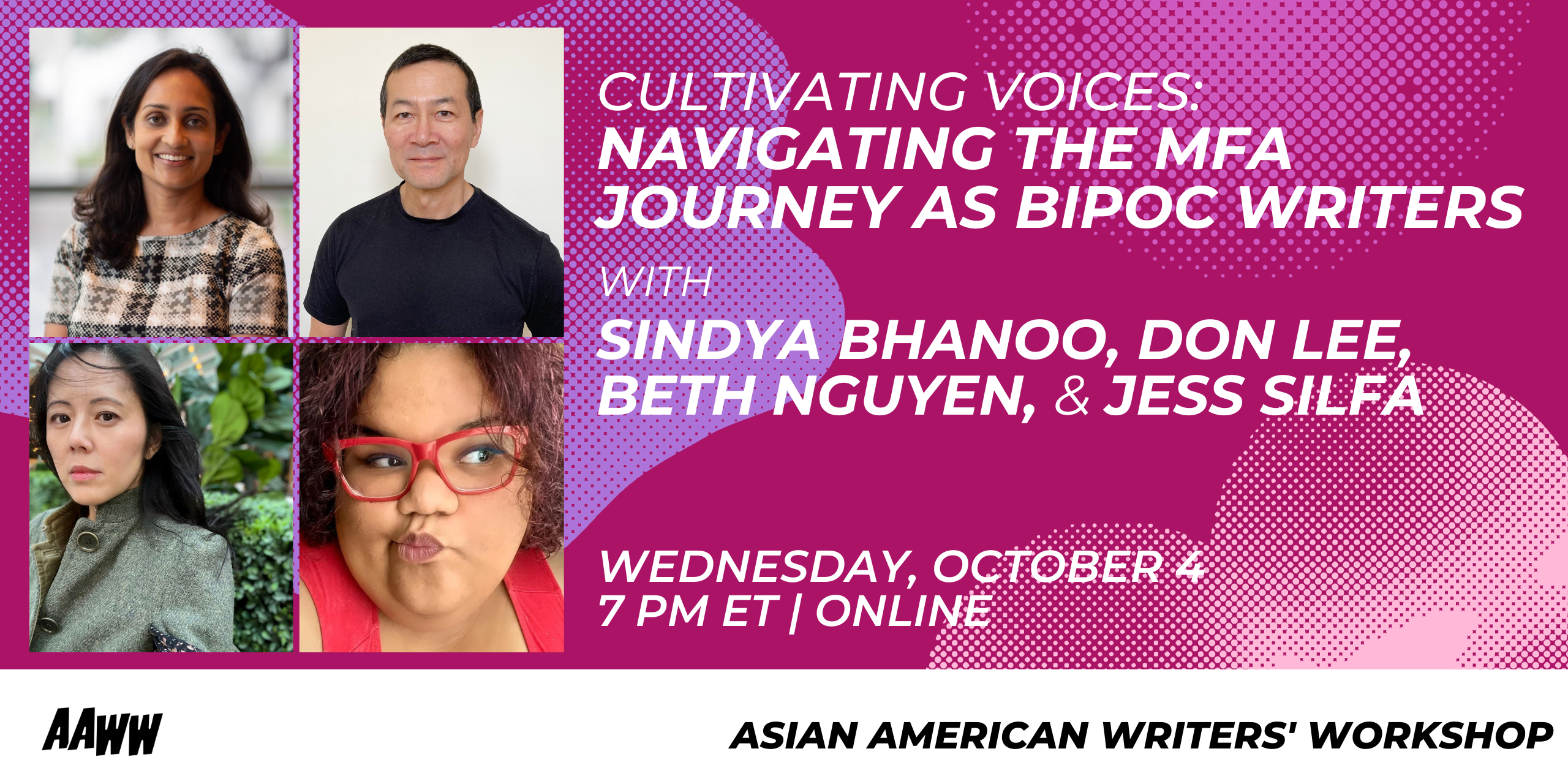 [VIRTUAL] Cultivating Voices: Navigating the MFA Journey as BIPOC Writers