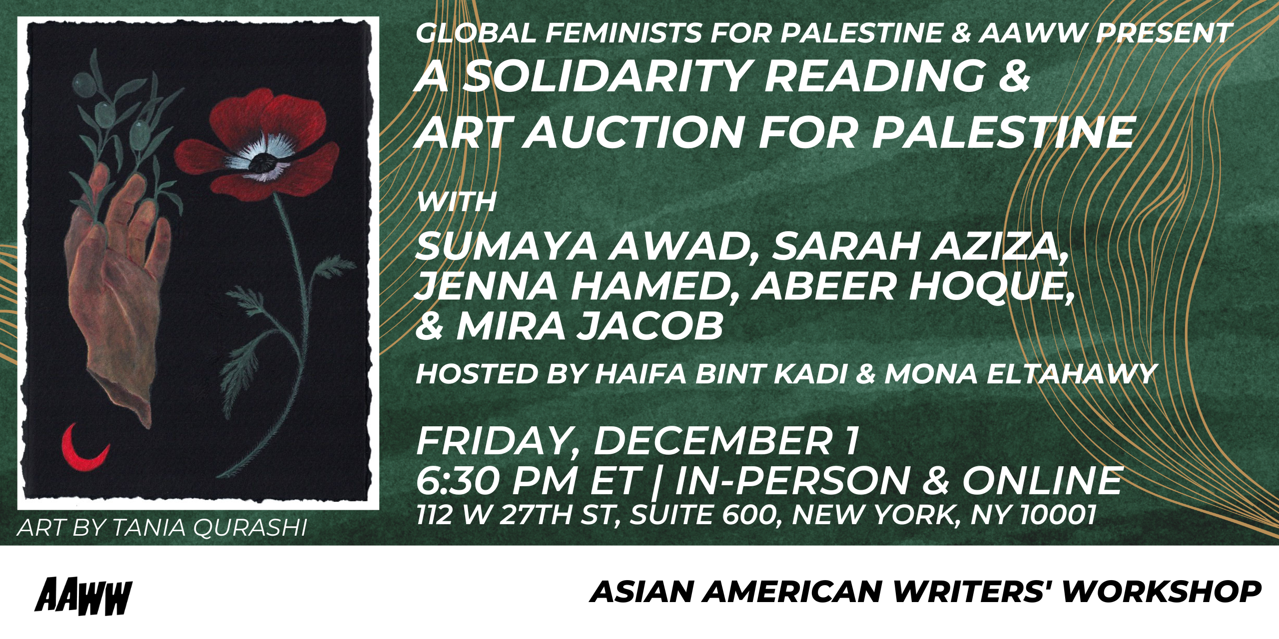 [In-Person] A Solidarity Reading & Art Auction for Palestine