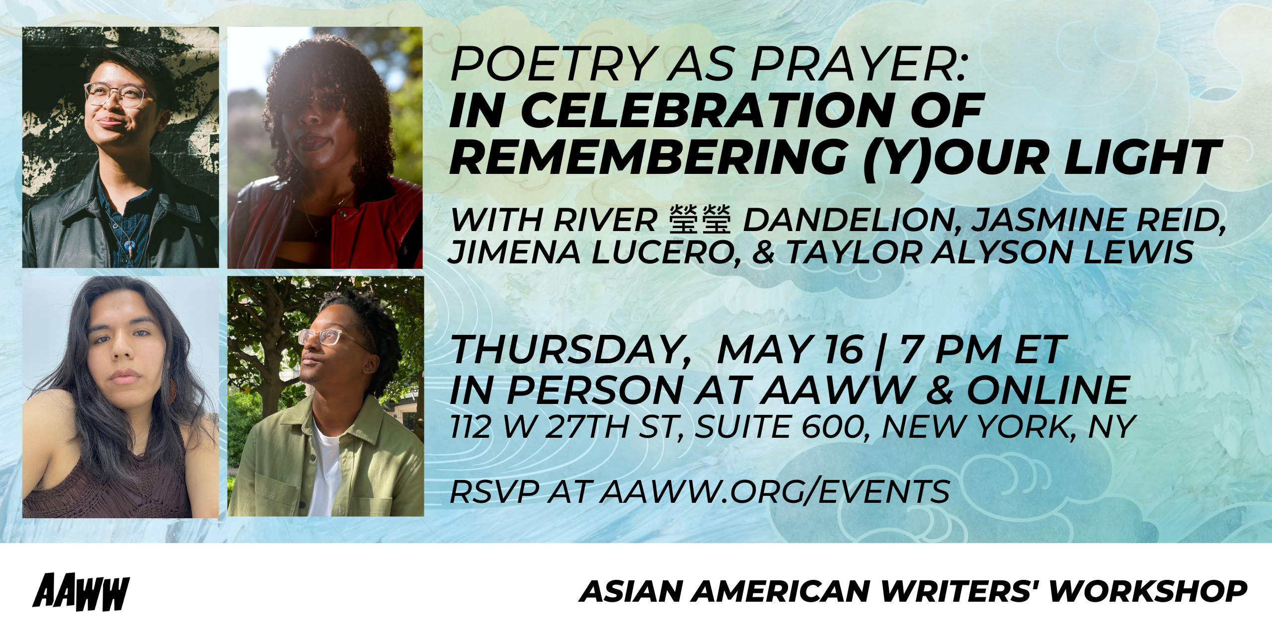 [In Person] Poetry as Prayer: In Celebration of remembering (y)our light