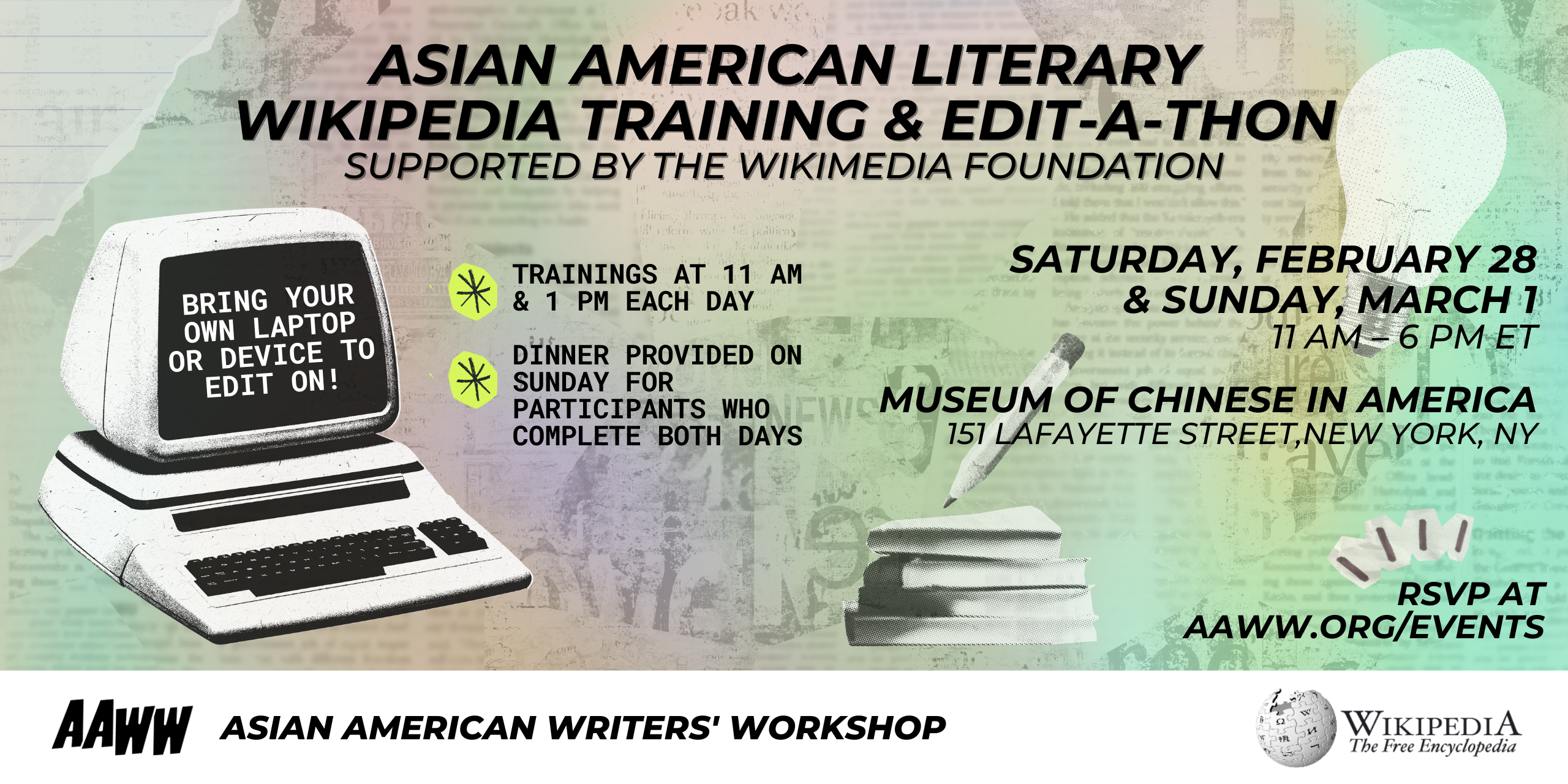 Asian American Literary Wikipedia Training and Edit-A-Thon