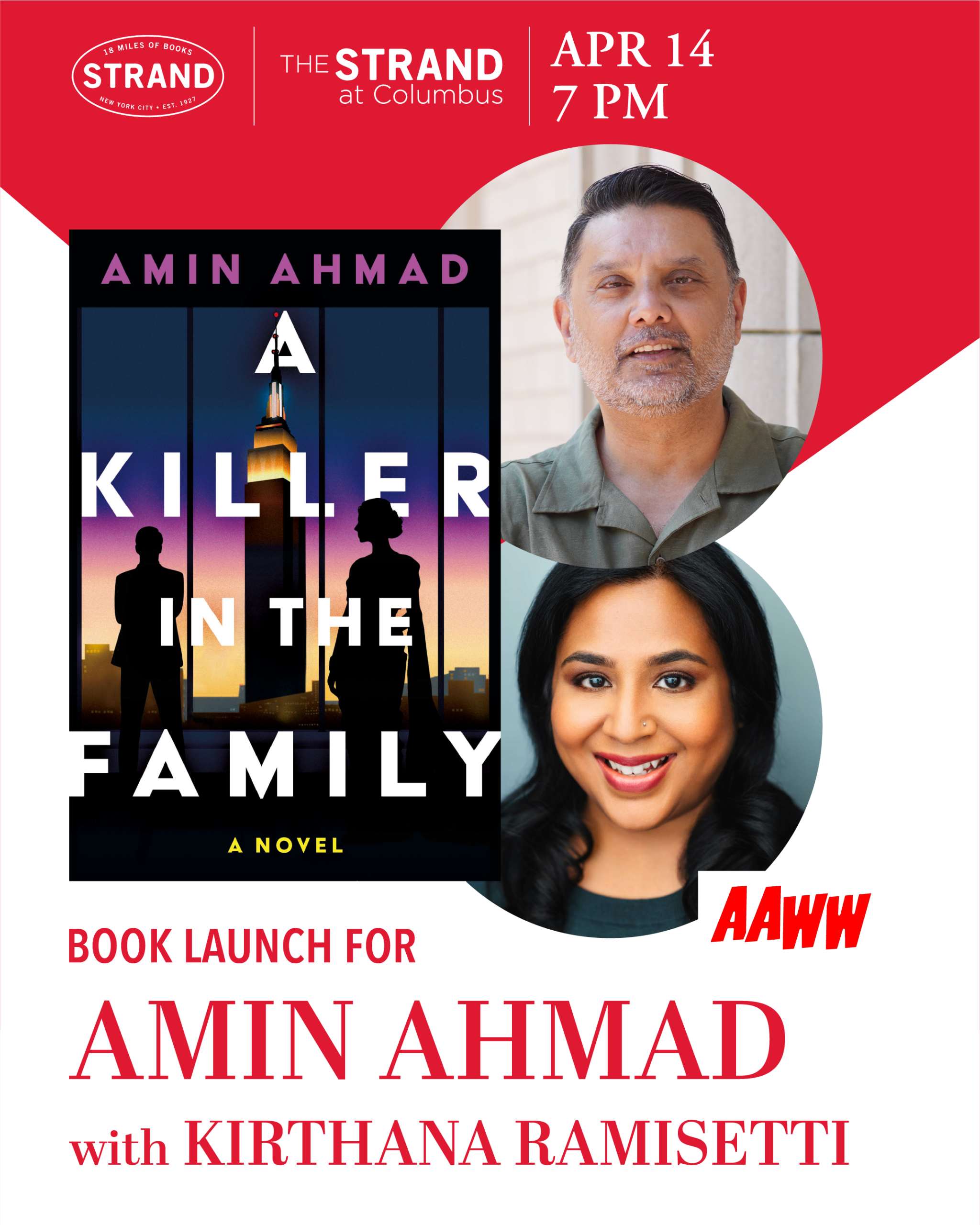 AAWW & The Strand Present: Amin Ahmad + Kirthana Ramisetti